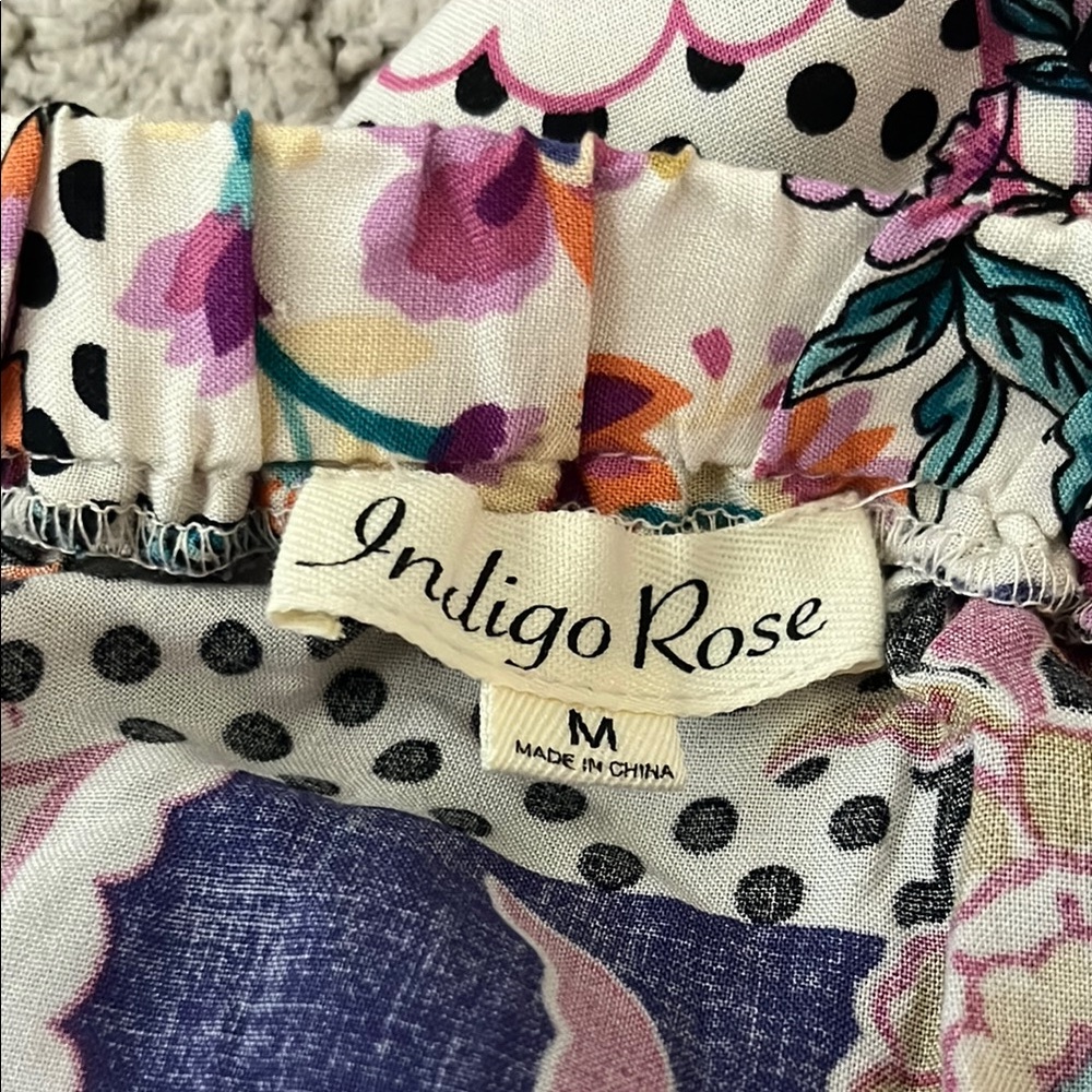 Indigo Rose Pink and Purple Patterned Dress Tiered Maxi Skirt - Picture 6 of 6